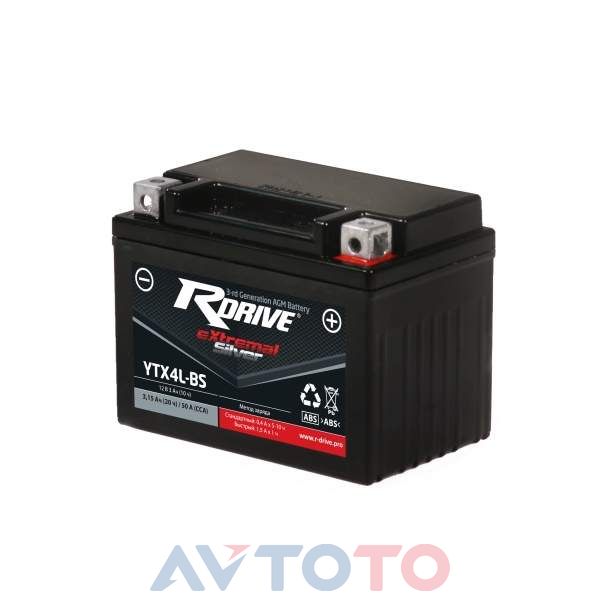 Аккумулятор RDrive YTX4LBS