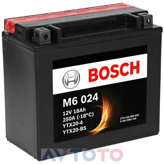Аккумулятор Bosch 0092M60240
