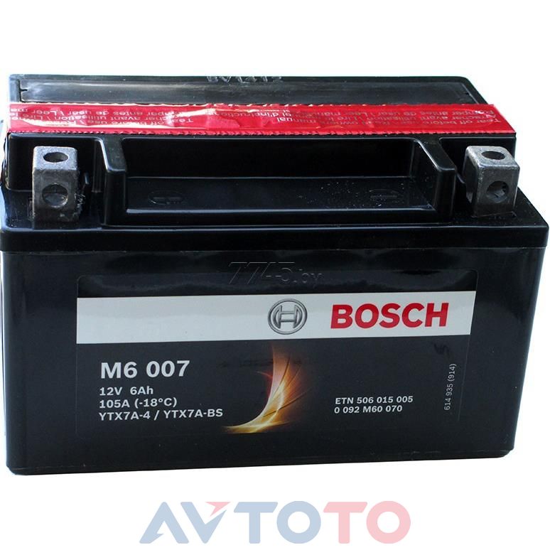 Аккумулятор Bosch 0092M60070