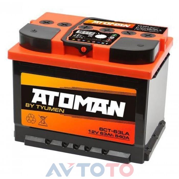 Аккумулятор ATOMAN AT6CT630LA