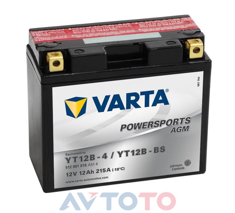 Аккумулятор Varta 512901019