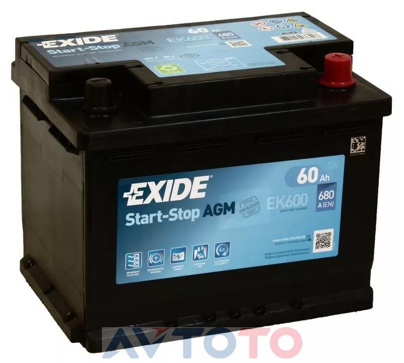Аккумулятор Exide EK600