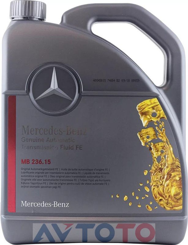 Трансмиссионное масло Mercedes Benz A000989270413BULR