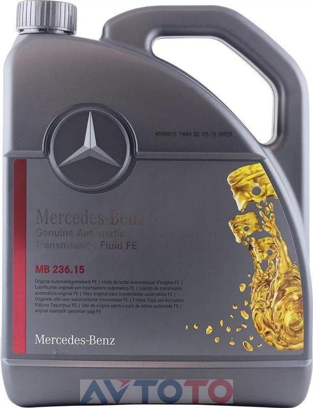 Трансмиссионное масло Mercedes Benz A000989270413BULR