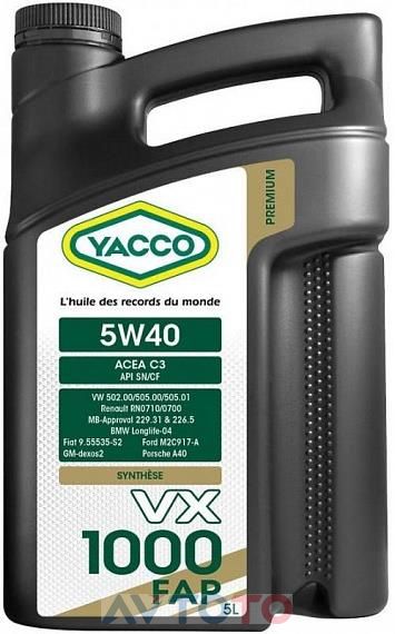 Моторное масло Yacco 302522