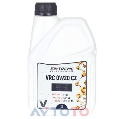Моторное масло Extreme Lubricants EXVRC0W20CZ1L