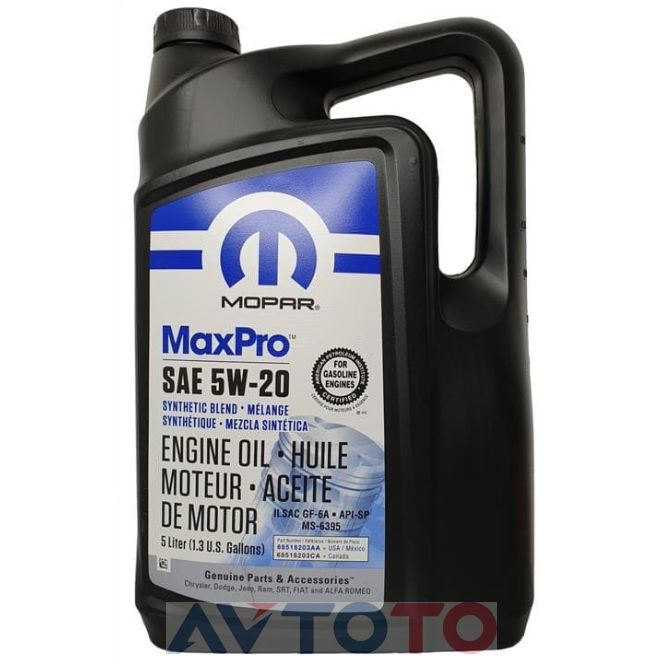 Моторное масло Mopar 68518203AA