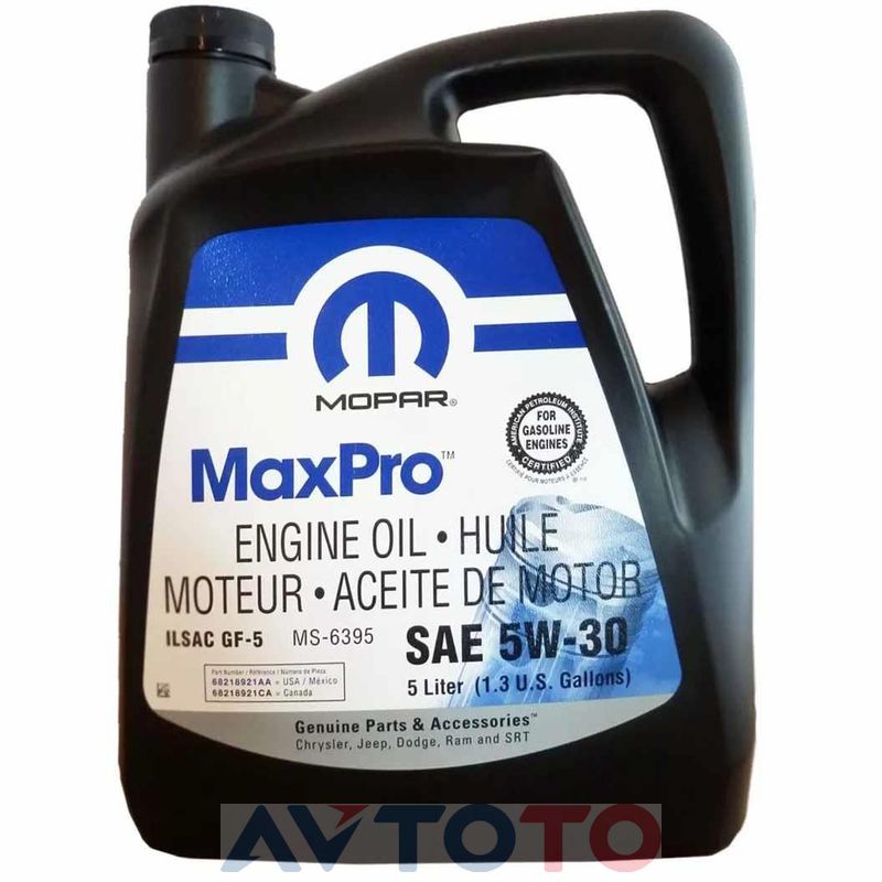 Моторное масло Chrysler 68218921AC