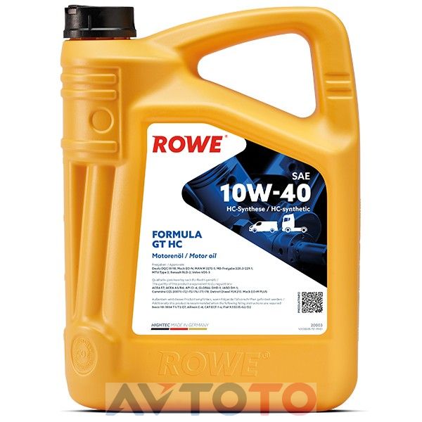 Моторное масло Rowe 20003005099