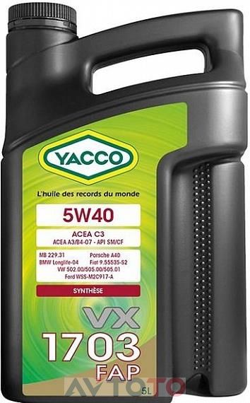 Моторное масло Yacco 301922