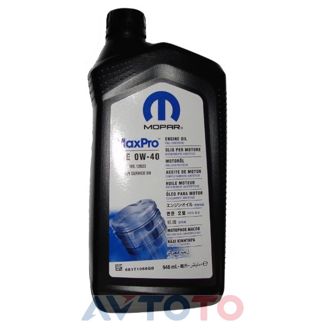 Моторное масло Mopar 68171066GB