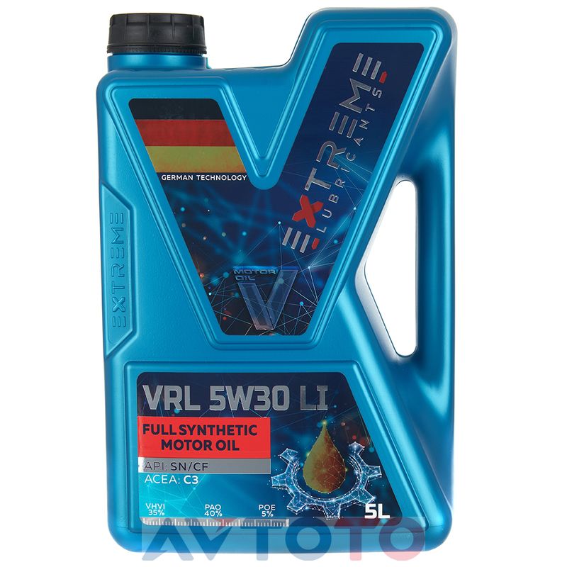 Моторное масло Extreme Lubricants EXVRL5W30LI5L