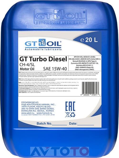Моторное масло GT oil 4665300010317