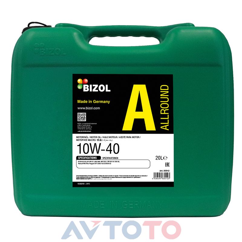 Моторное масло Bizol 83012