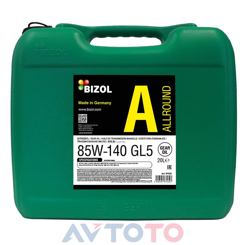 Трансмиссионное масло Bizol 87032