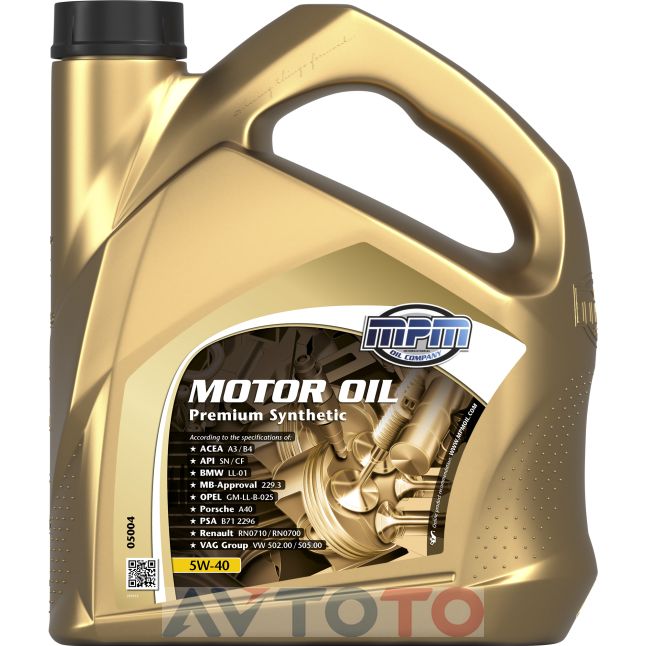 Моторное масло Mpm oil 05004