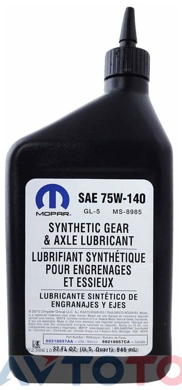 Трансмиссионное масло Mopar 68218657GA